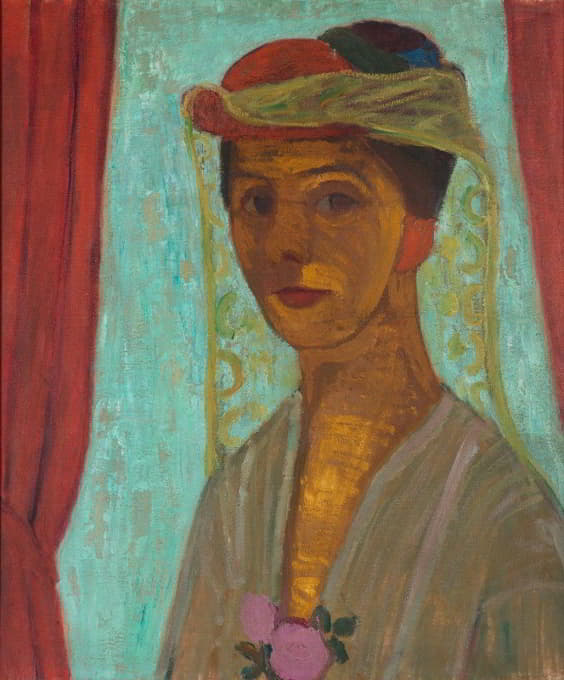 Paula Modersohn-Becker - Self-portrait with hat and veil