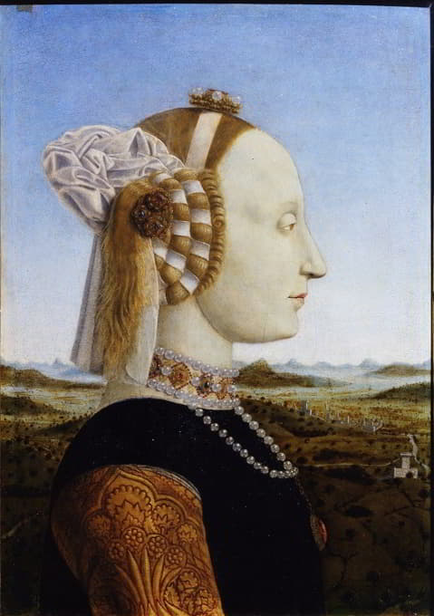Piero Della Francesca - Portrait of the Duchess of Urbino, Battista Sforza