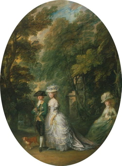 Thomas Gainsborough - Henry, Duke of Cumberland (1745-90) with the Duchess of Cumberland (1743-1808) and Lady Elizabeth Lu…