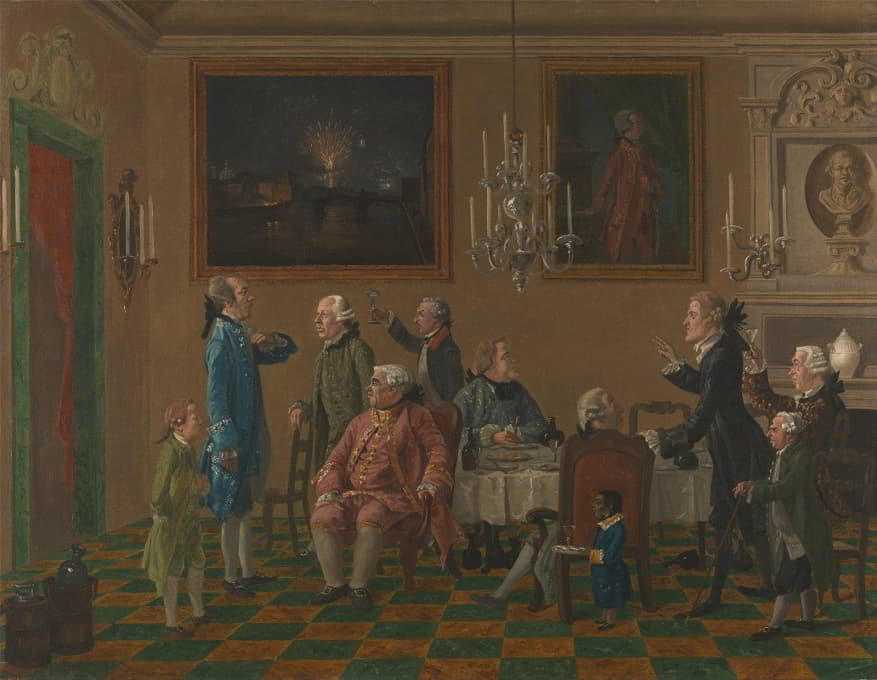 Thomas Patch - British Gentlemen at Sir Horace Mann’s Home in Florence