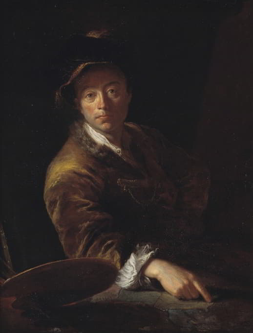 画家肖像（大概是C.L.阿格里科拉，1667-1719年）