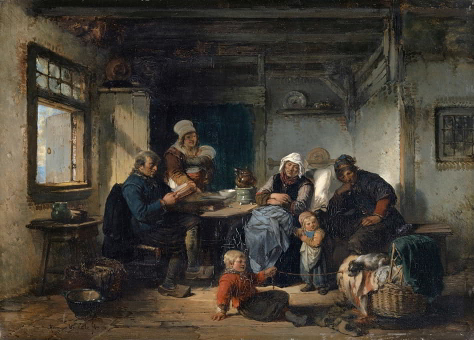 Herman Frederik Carel Ten Kate - Peasant Interior