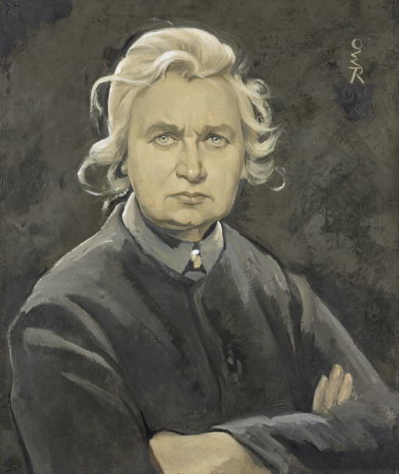 Ottilie Wilhelmine Roederstein - Self-Portrait with Folded Arms