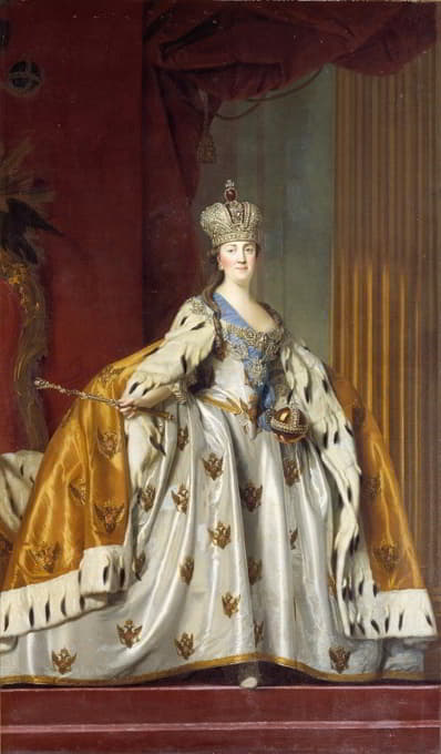 身着加冕礼套装的俄罗斯凯瑟琳二世