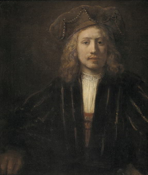 Workshop of Rembrandt van Rijn - Young Man in a Pearl-trimmed Cap