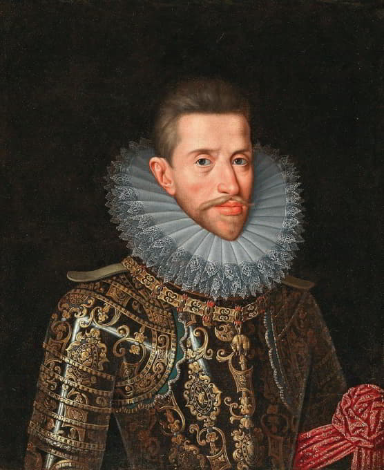 Circle of Frans Pourbus II - Portrait Of Archduke Albert Of Austria (1559–1621) In Armour