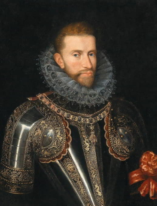 Habsburg Court Painter - A Portrait Of Archduke Albrecht Vii, Governor Of The Spanish Netherlands (1559–1621)