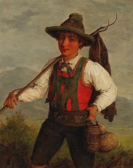 Josef Büche - A Peasant On The Way To The Field