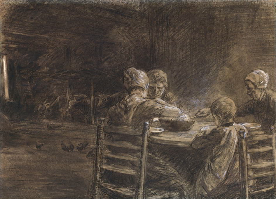 Max Liebermann - East Frisian Peasants Eating Supper