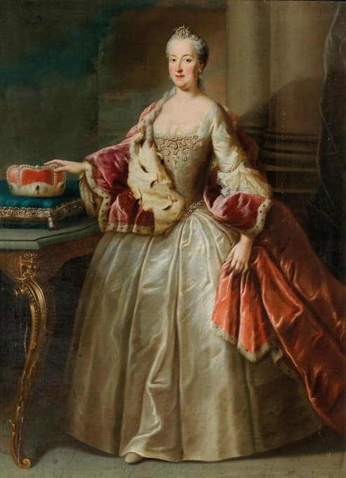 巴伐利亚公爵夫人玛丽亚·安娜的肖像，法尔兹-苏尔茨巴赫的东北公主（1722-1790）