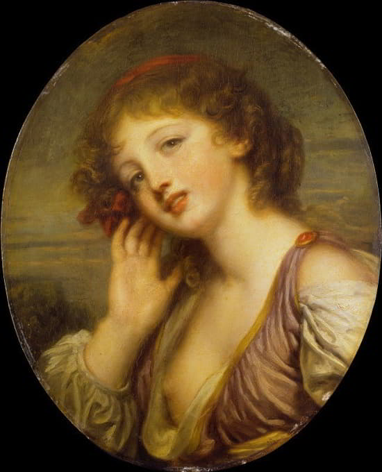 Jean-Baptiste Greuze - The Listening Woman