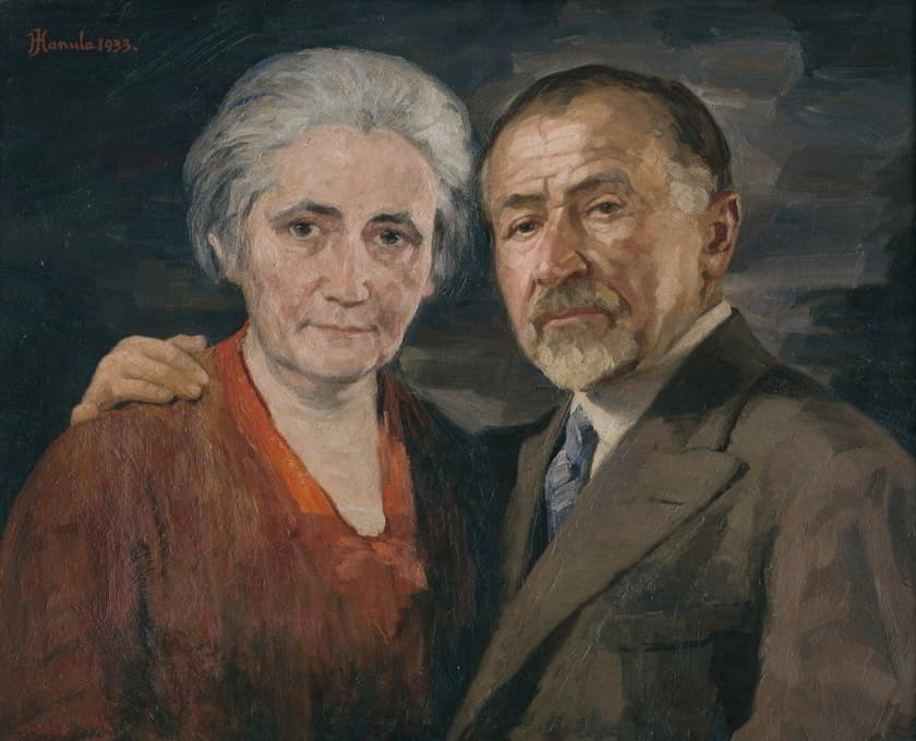 Jozef Hanula - The artist with his wife