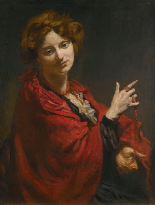 William Orpen - Anita Bartle, The Red Shawl