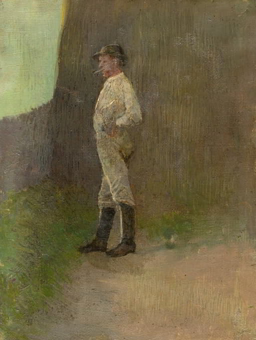 Ladislav Mednyánszky - Study of a Standing Lad in the Boots