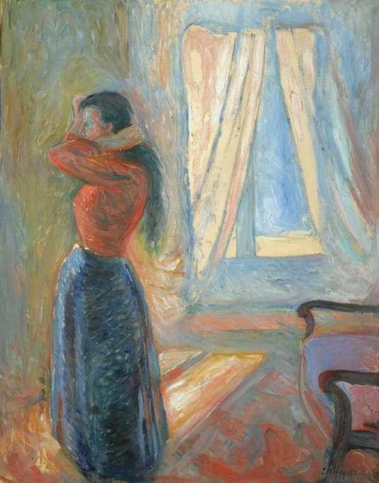 Edvard Munch - Woman Looking In The Mirror