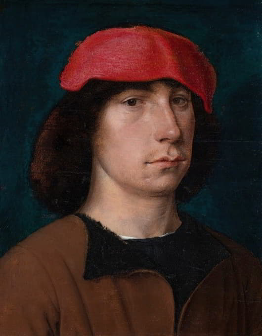 戴红帽子的年轻人