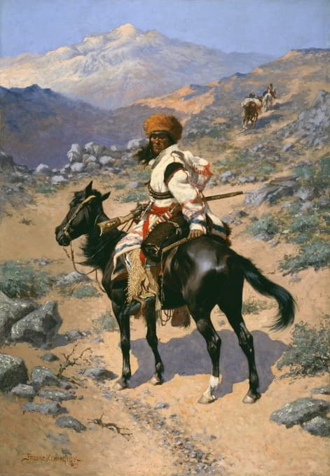 一个印第安人捕猎者
