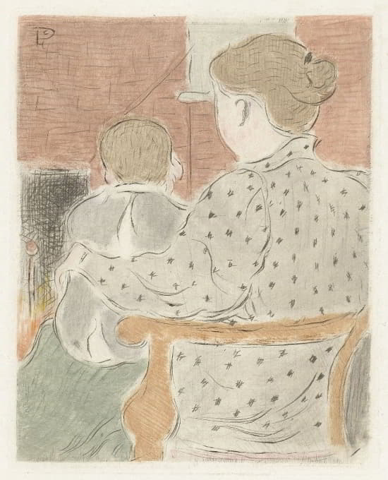 Lucien Pissarro - Moeder met kind