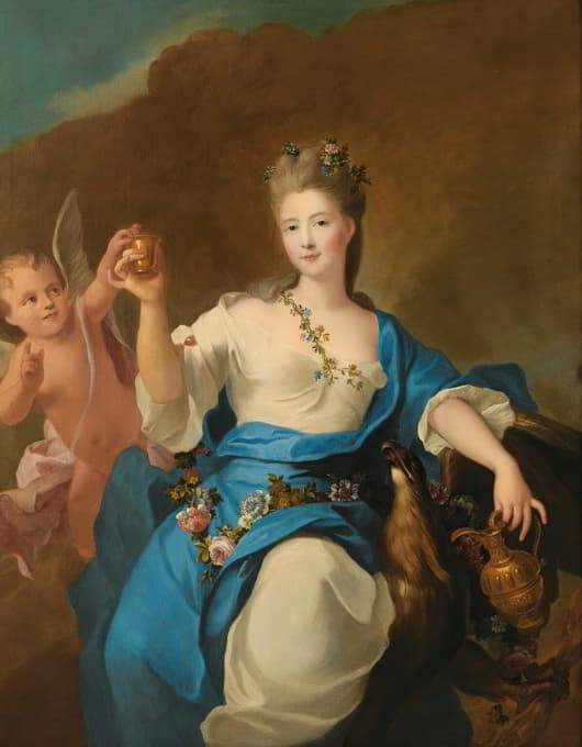 Pierre Gobert et Atelier - Portrait of the Princess de Beauvau-Craon, probably Anne-Marguerite-Gabrielle (1707-1792) as Hebe