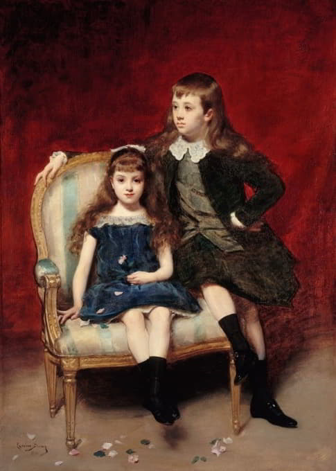 玛格丽特（1883-1973）和罗伯特（1880-1956）的肖像画