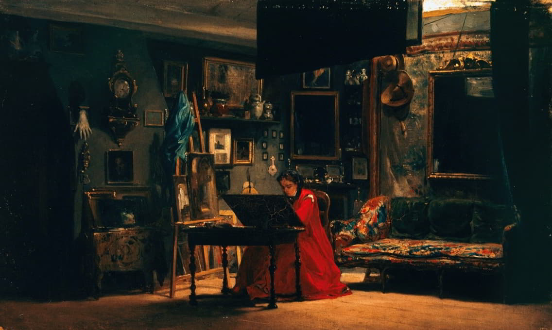 马蒂尔德公主（1820-1904）在库塞尔街的工作室里