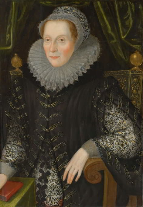 John Bettes the Younger - Portrait of Joan Stint, Mrs George Evelyn (1550-1613)