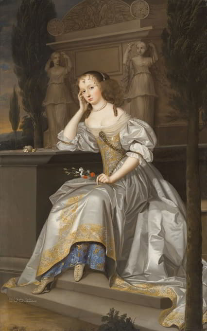 John Michael Wright - A posthumous portrait of Elizabeth, Countess of Westmorland