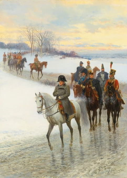 Jan Van Chelminski - Napoleon leading his army