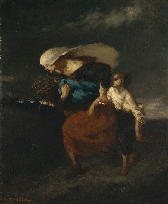 Jean-François Millet - Retreat from the Storm