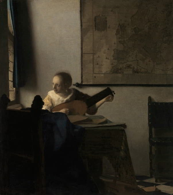Johannes Vermeer - Young Woman with a Lute