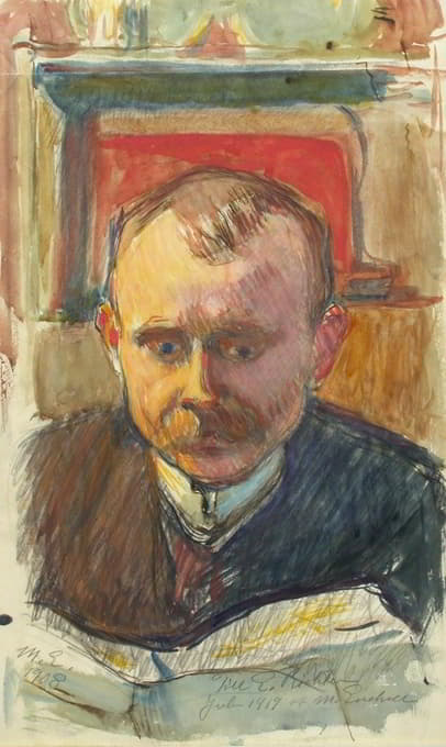 Magnus Enckell - Portrait of Edvard Richter