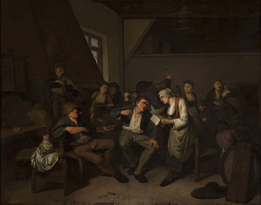 Cornelis Pietersz. Bega - Merry-making in a tavern
