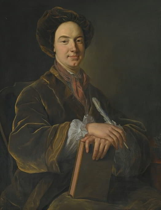 威廉·默里的肖像，曼斯菲尔德第一伯爵（1705-1793），手持一本书和一根羽毛笔