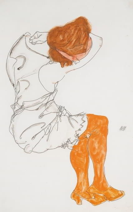 Egon Schiele - Das Schlafende Mädchen (The Sleeping Girl)