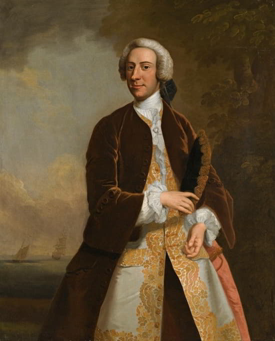 John Wollaston - Portrait of Captain Saumarez (1710-1747)