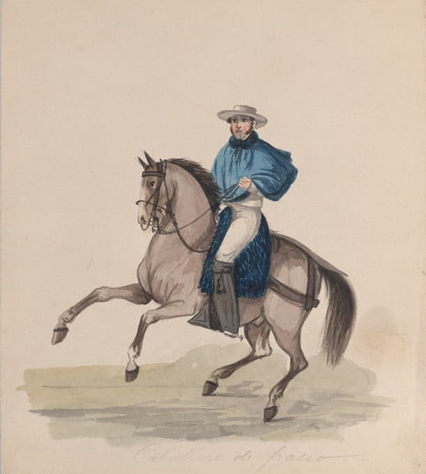 Francisco Fierro - An elegantly dressed man on horseback