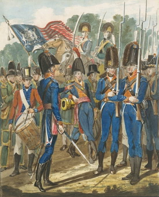 城市军队和其他费城士兵的成员
