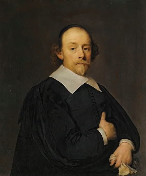 Cornelis Jonson van Ceulen - A Portrait Of A Man In Black