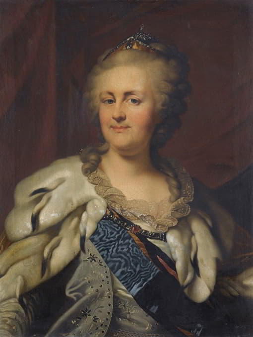 Johann Baptist Lampi the Elder - Portrait Of Catherine The Great