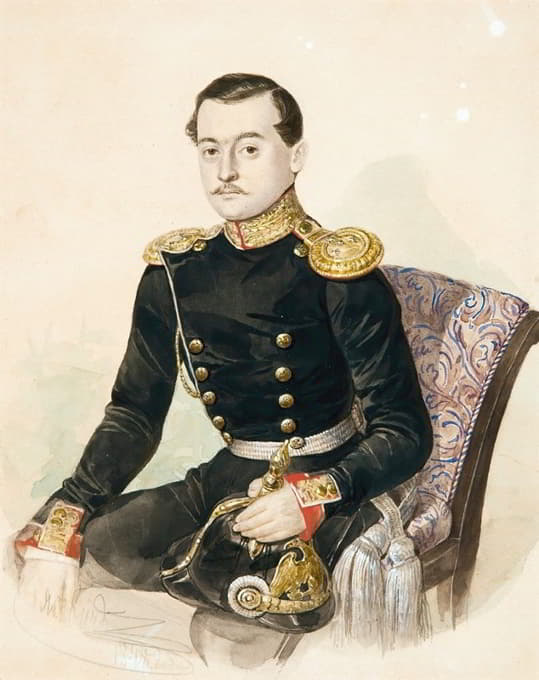 Kazimir Antonovich Yasevich - Portrait Of An Officer