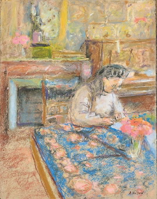 Édouard Vuillard - Madame Vuillard écrivant, Vaucresson