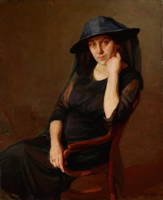 Aleksander Krawczyk - Portrait of Mrs K., Artist’s Wife
