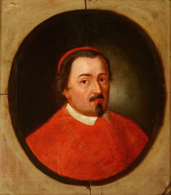 Friedrich Kloss - Portrait of Zbigniew Oleśnicki (1389–1455) Dębno Coat of Arms, Bishop of Krakow, Cardinal, Primate