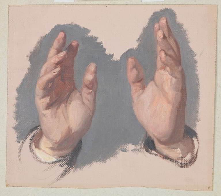《贾德维加女王的誓言》画中主教双手的习作（一）