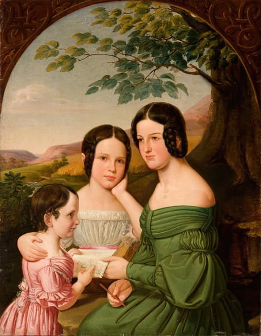 豪斯纳家族三姐妹的画像