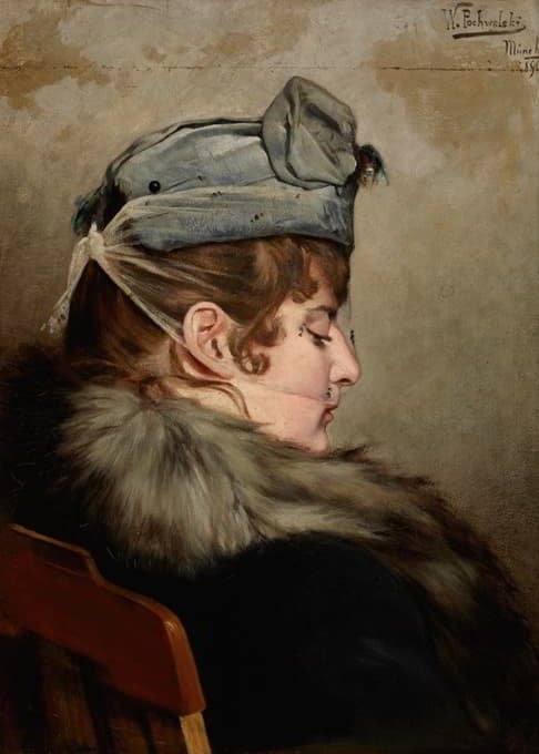Władysław Jan Pochwalski - Portrait of the Lady in a Veil