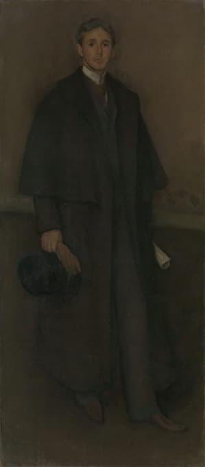肉色和棕色的排列；亚瑟·杰罗姆·艾迪的肖像