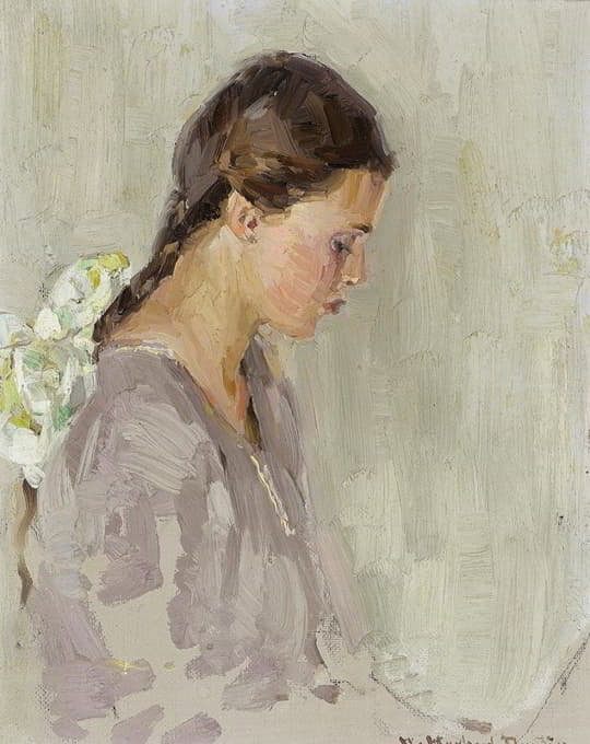 维维安·E·邓顿（艺术家的女儿）画像