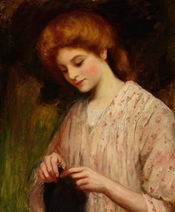 William Oliver - Emma Eburne Knitting a Sweater