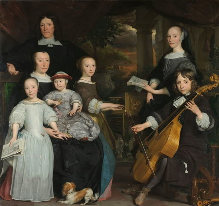 Abraham Lambertsz. van den Tempel - David Leeuw with his Family